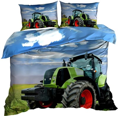 FarmDream KidsLine – Dekbedovertrek – Satijn Katoen – 3D Print – Kleurrijk – Duurzaam – 140x200 cm