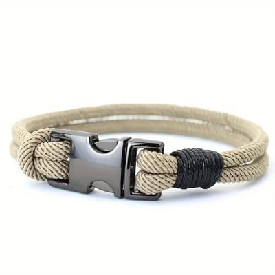 Livano Armband - Staal - Nep Zilver - Heren - Khaki