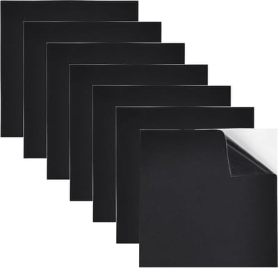 7x Zelfklevende Zwarte Schuimrubber Platen met Sterke Kleefzijde voor Demping en Antislip