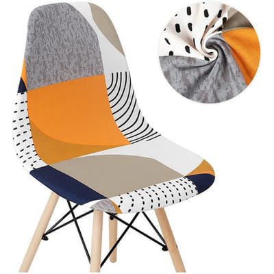 Bedrukte Shell-stoelhoes Stretch Eetkamerstoelhoezen Scandinavische stijl Scandinavische Goedkope stoelhoezen Stoelen voor thuis Hotelkeuken 2 Pieces