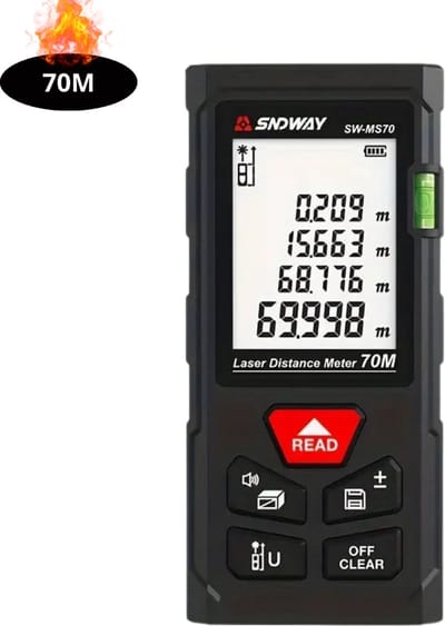 Livano Laserafstandsmeter - Laser - Afstandsmeter - Afstandmeter - Rangefinder - Digitale Meetlint - Precisiegereedschap - 70 Meter