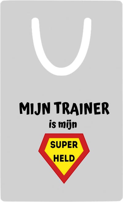 Hacebo® - mijn trainer is mijn superheld metalen boekenlegger - Trainer - super trainer - sport - verjaardag - cadeautje voor trainer - trainer artikelen - kado - geschenk Bladwijzer boekenleggers - 7.6 cm x 5cm