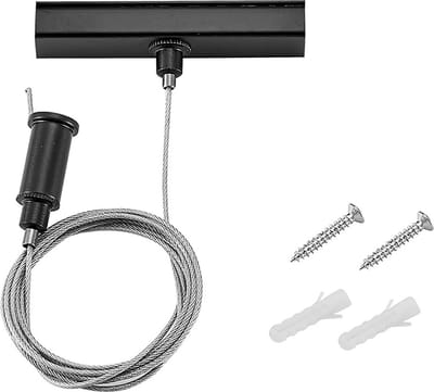 Ophangset voor 48V Magnetische Track Rails - Kingtron Magni - 1.5 Meter - Zwart