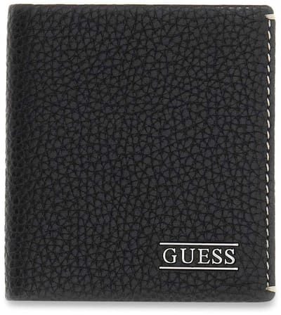 GUESS Leren portemonnee Boston Bifold Wallet Black zwart
