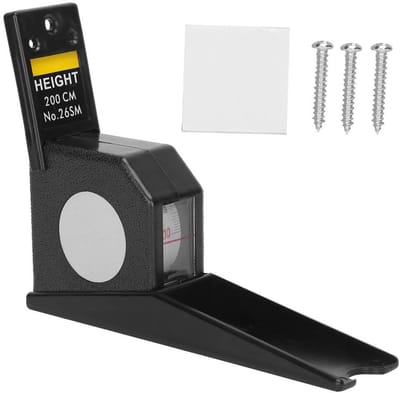 MTTproducts- Hoogtemeter 2 Meter - Intrekbaar Meetlint - Wandmontage - Voor Volwassenen/Kinderen - Duidelijke Markeringen - Eenvoudig te Bevestigen - Lengtemeter