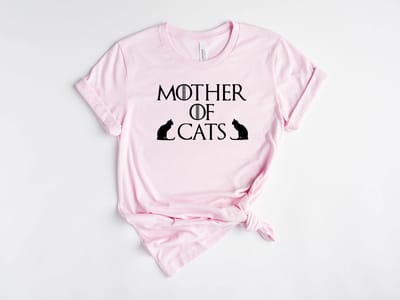 Lykke Mother of Cats T-shirt| Kattenliefhebber| Cat mom t-shirt| Maat S