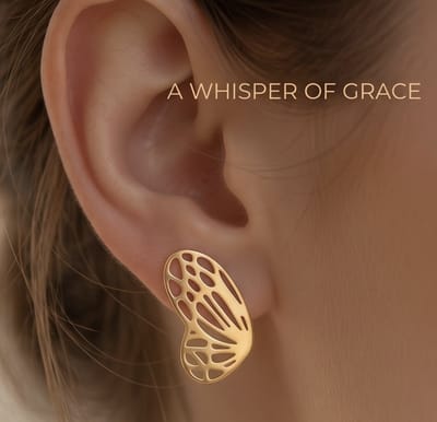 Vibe - Butterfly wings - goud - oorbellen - 1.5 cm hoogte - geschenk - juweel