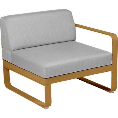 Fermob BELLEVIE Fauteuil Module rechts - D2 peperkoek - 79 Flanelgrijs