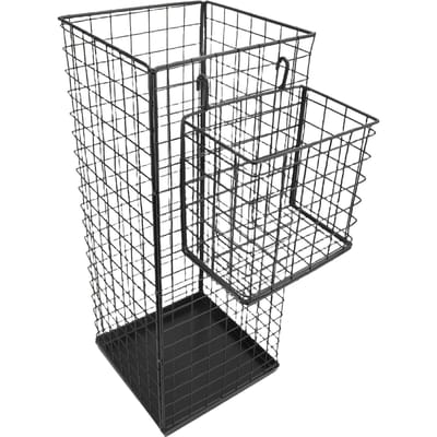 Paraplumhouder Geometrisch Ontwerp Poedercoating IJzeren Paraplumhouder Bak voor Entree Binnen black