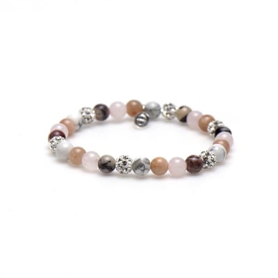 Karma Spiral Dames Armband Zilver - Meerkleurig