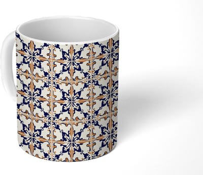 Mok - Koffiemok - Klassiek - Patroon - Kleurrijk - Mokken - 350 ML - Beker - Koffiemokken - Theemok