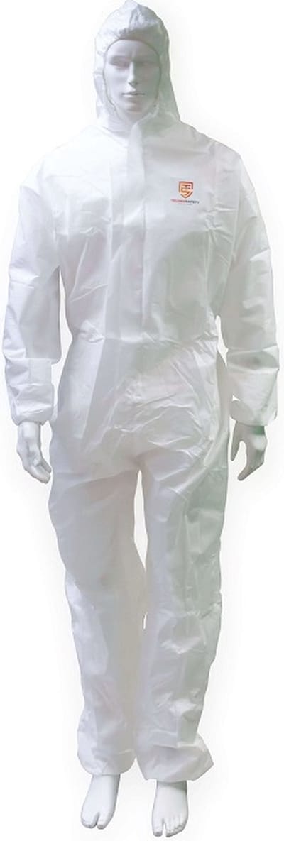 Technosafety Wegwerp Overall - Categorie 3 - Type 5/6 - Anti Statisch - Wit - Maat M