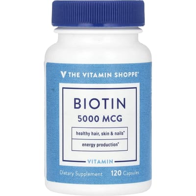 The Vitamin Shoppe, Biotine, 5 000 mcg, 120 capsules