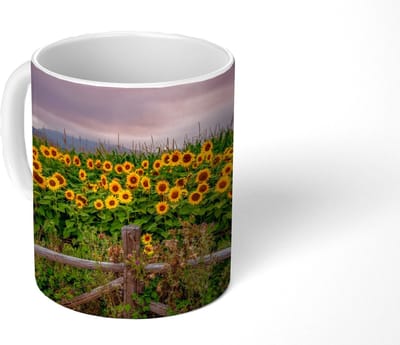 Mok - Koffiemok - Zonnebloem - Bloemen - Planten - Mokken - 350 ML - Beker - Koffiemokken - Theemok