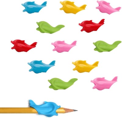 Ergonomische Schrijfhulpmiddelen, 12-delige Set Silicone Grip Aids voor Kinderen en Volwassenen, Verbeter Houding en Comfort tijdens het Schrijven