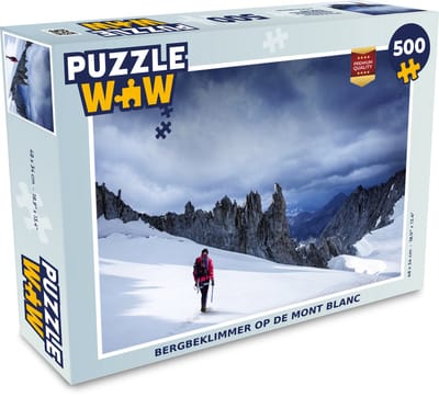 Puzzel Bergbeklimmer op de Mont Blanc - Legpuzzel - Puzzel 500 stukjes