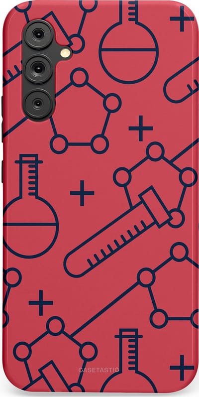 Casetastic hoesje geschikt voor Samsung Galaxy A34 (2023) 5G - Dubbellaagse bescherming - Rode Laboratorium - Fashion Case - Koraal