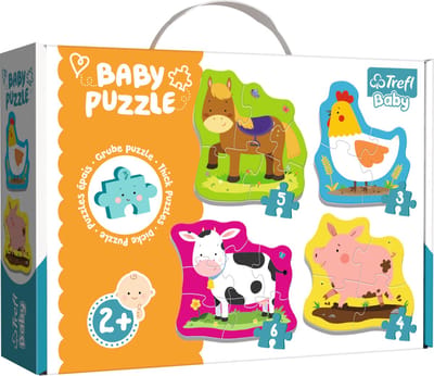 Trefl Boerderij 4-in-1 puzzel - 3/4/5/6 stukjes