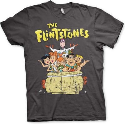 The Flintstones Heren Tshirt -S- The Flintstones Grijs