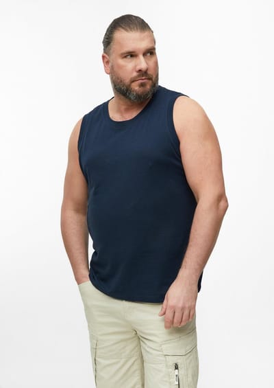 Jacquard Tanktop Met Ronde Halssnit En Ribbelsluiting s.Oliver