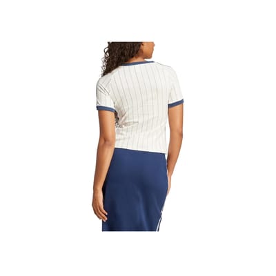 adidas Dames Linear Graphic Cali T-shirt Off White/Night Indigo Dames Streetwear JC7705 XS white