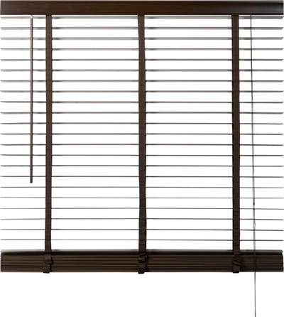 Houten Jaloezie Bruin - 100x180 cm (BxH) - Raamdecoratie - Lamelbreedte 50 mm - inc. Bedieningskoord en Draaistang - Eenvoudig op maat maken en monteren