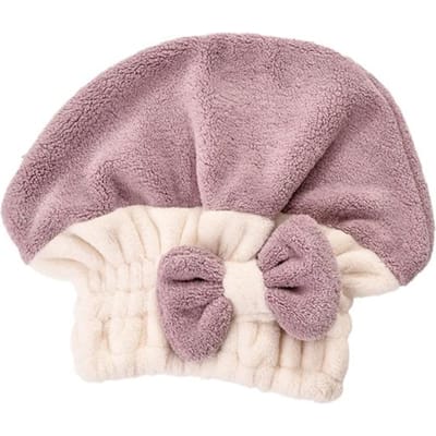 Haarhanddoek Strik Droog haar Superfijne vezels Geweldige dubbellaagse douchedoek Hoofddoek Badkamerbenodigdheden 20cm