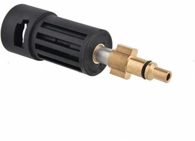 Adapter geschikt voor hogedrukreinigingspistool – Snelkoppeling – geschikt voor Kärcher K1 tot en met K7 modellen – Gemaakt van corrosiebestendig messing en ABS-materiaal