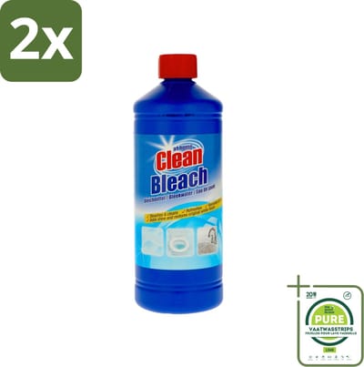 At Home - Clean - Bleekmiddel - Hersteld Oorspronkelijke Wit - 1 L - Voordeelverpakking - 2 stuks - Bleken - Reinigen