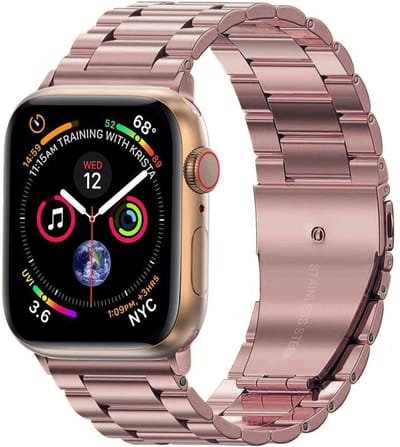 Bandje Geschikt Voor Apple Watch Bandje 38/40/41 mm Metalen Schakel Polsband - Horloge Bandje Geschikt Voor Apple Watch 1-8 / SE - 38/40/41 mm Bandje Metaal - Rose Goud