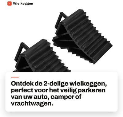 Dailygoods- Wielkeggen Heavy-duty - Antislipblok - Bandenslipstopper - Bandensteunpad - 2 Stuks - 15,5x9x9,8cm - Gemakkelijk te dragen - Bandensteun