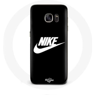 Coque - MANIACASE - Samsung Galaxy S7 Edge - Souple - Nike Logo - Noir/Blanc blanc
