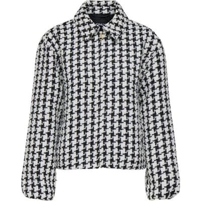 Only Jas Onlflorance Boucle Zip Jacket Otw 15357739 Black/birch Dames Maat - XS