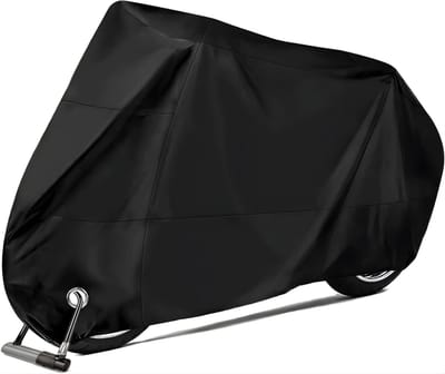KAD® Motorhoes - Universele Motorhoes - Waterdicht & UV-bestendig - Premium Beschermhoes voor Motor & Scooter - Zwart - 32cm x 22cm x 3cm