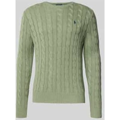 Gebreide pullover met labelstitching
