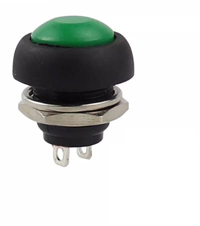 Ronde Drukknop 12mm Groen voor DIY Projecten Niet-Momentane Schakelaar