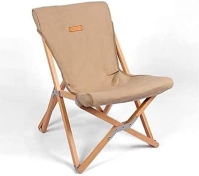 Klapstoel Hout - Campingstoel Opvouwbaar - Buitenactiviteiten - Met Bekerhouder - 70x50x44cm - Khaki