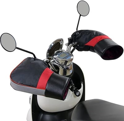 Waterdichte Handwarmers - Motorstuurhandschoenen Met Reflecterende Streep - Winddicht Sneeuwscootergrip - Winter Warme Katoenen Handvat Hoes Handschoenen - Gripkappen Scooter Handwarmerhoezen Voor Motorfiets E-Bike Fiets - One Size
