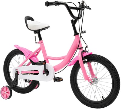 Betaalbare Goederen® Kinderfiets - roze - meisjes - kinderfietsen - kinder fiets - kinderfiets 16 inch - spelen - buitenspelen
