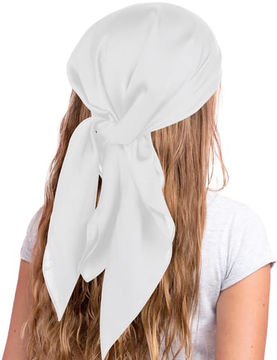 Dailygoods- Hoofddoek Satijn Zacht - Sjaal Dames - Haarwrap - Bandana - Halsdoek - 70 × 70 cm