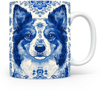 Mok IJslandse herdershond Beker voor koffie of tas voor thee, cadeau voor dierenliefhebbers, moeder, vader, collega, vriend, vriendin, kantoor, opa, oma, hond, kerst, sinterklaas, verjaardag