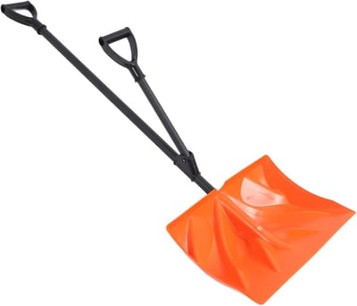 Noodsneeuwschep - Lichtgewicht Schep - Sneeuw Ruimen - Ergonomisch Dubbel Handvat - 51 x 34 x 12 cm - Zwart