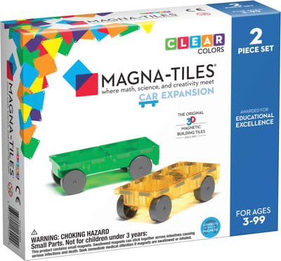 16022 - MAGNA-TILES® Cars 2-delige uitbreidingsset: Groen & Geel