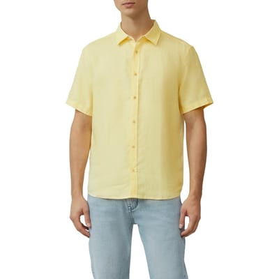 s.Oliver - male - Regular fit: luchtig shirt met korte mouwen van 100% linnen