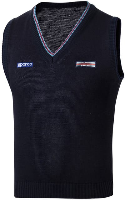 Sparco Martini Racing Vest Katoen Bodywarmer - Zwart — Marineblauw — XS