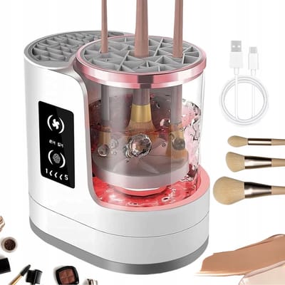 Elektrische Make-up Kwast Reiniger - Multi brush cleaner - 2-in-1 Reinigen & Drogen - Diepreiniging & Anti-beschadiging - Slimme Timer & Automatisch Stoppen - Voor Thuis & Onderweg