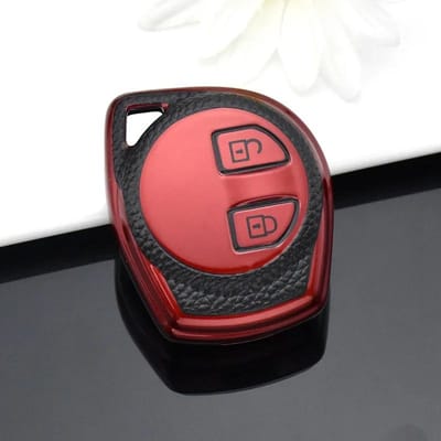 Auto Sleutelhoesje Voor Suzuki Sx4 Window Vitara Amagatarai Swift Grand Liana 2 Knoppen Tpu Leer Afstandsbediening Sleutel Cover Case pink