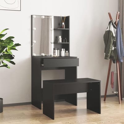 Kaptafel Set met LED Verlichting en Spiegel
