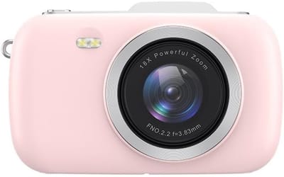Draagbare digitale camera met HD-lens, lichtgewicht en geschikt voor thuis- en reisfotografie.