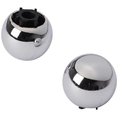 Decomode Gordijnknop Sphere Chroom 20mm - 2 Stuks